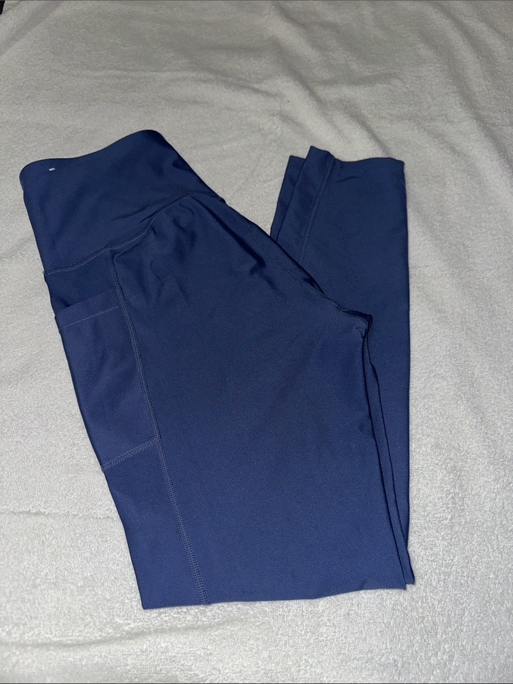 Hype Deep Blue High-Waist Leggings with Side Pocket